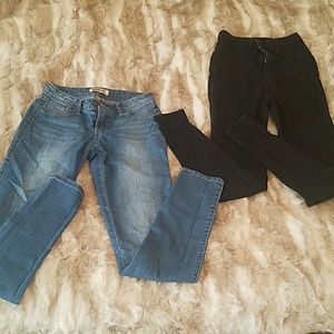 Bundle medium wash and black jeans